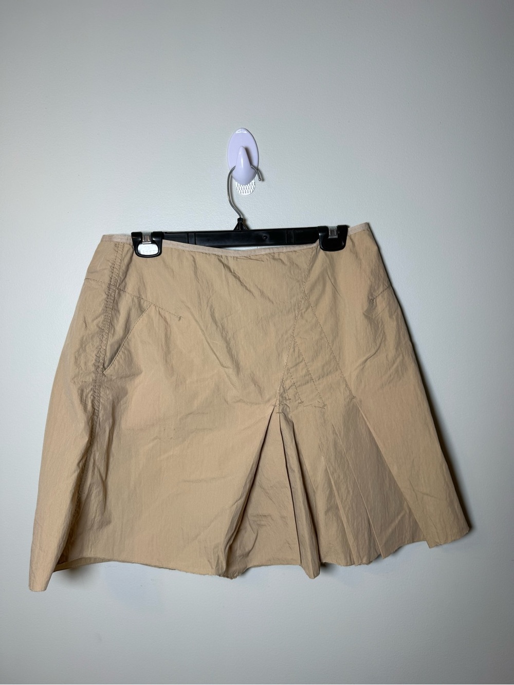 MAGASCHONI | Beige Pleated Mini Skirt Size 6